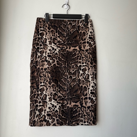 Trina Turk Osa Leopard Print Knee Length Pencil Skirt 2 - Picture 4 of 6